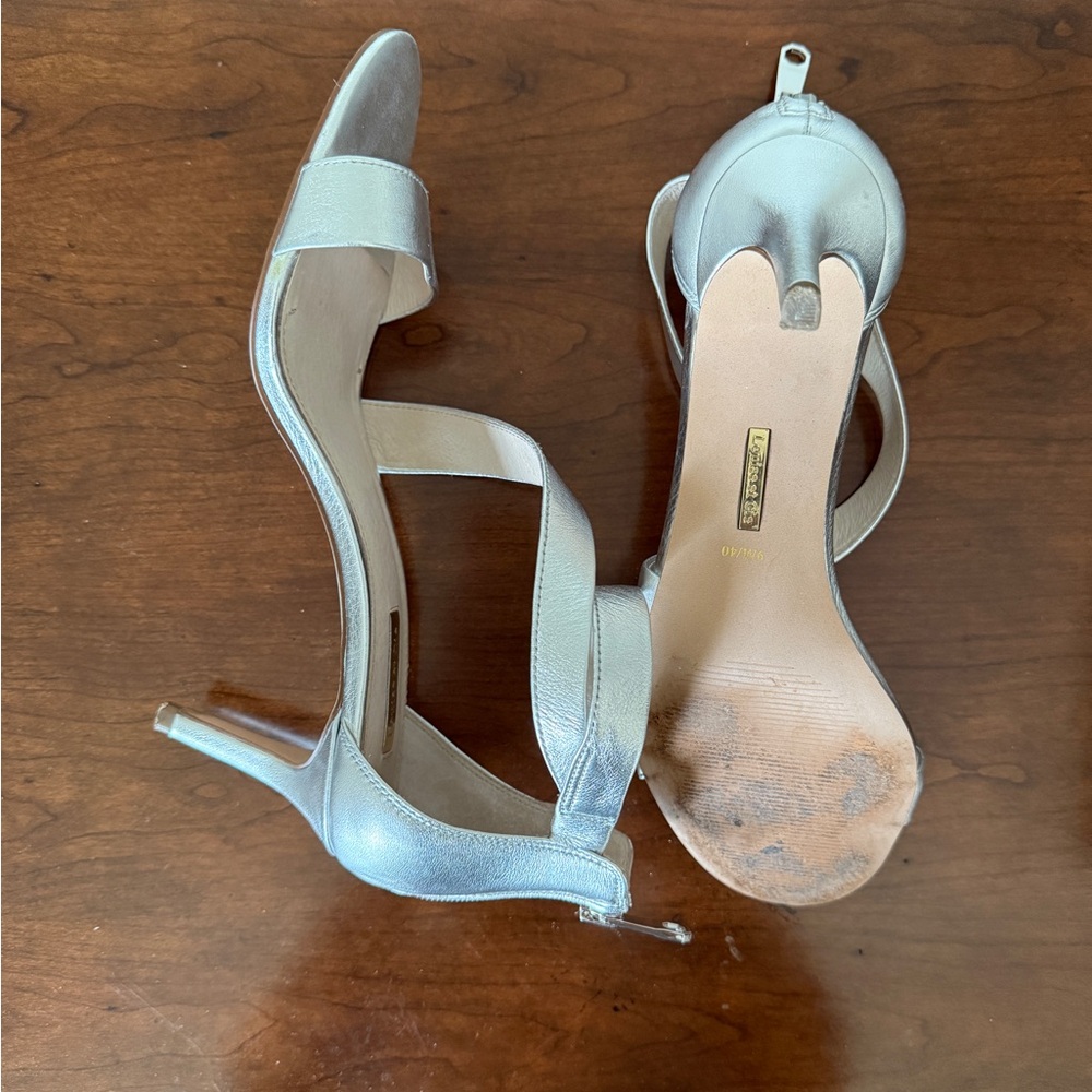 Louise et Cie Silver Strappy Heels - Picture 4 of 5